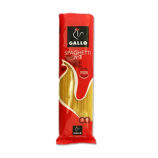 Pasta Gallo 450 gr. Spaguetti nº 3 caja 20 u.