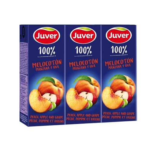 [39208] Zumo Juver 100% mini 200 ml. 30 u. Melocotón