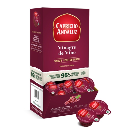 [902300] Vinagre Capricho Andaluz Expositor monodosis 168x10 ml.