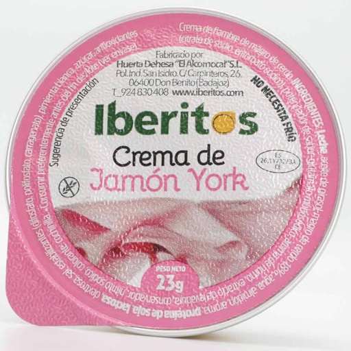 Paté monodosis Iberito 45u.x23 gr. Crema York