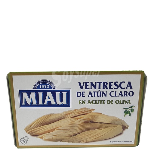 Ventresca de Atún en Oliva lata 120 gr. Miau