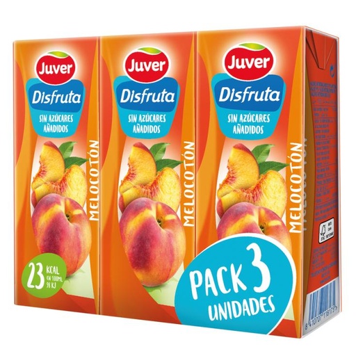 [160836] Zumo Juver Disfruta mini 200 ml. 30 u. Melocotón