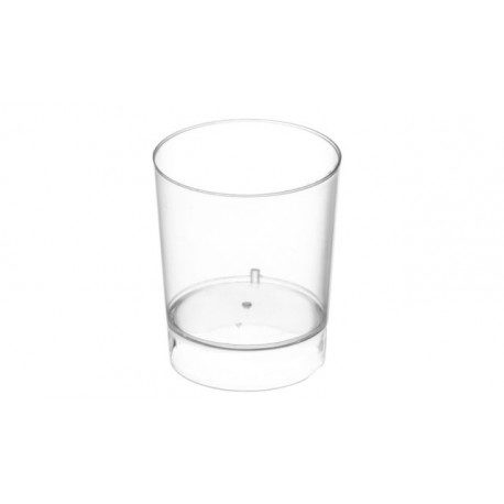 Vaso pvc PS chupito tipo cristal 10 u.
