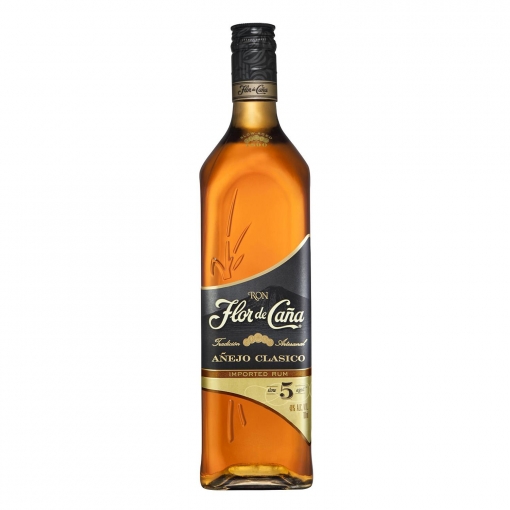 Ron Flor de Caña Etiqueta Negra 5 años 70 cl.