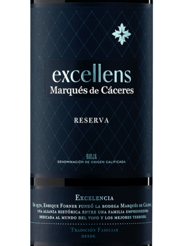 Rioja, Tinto Marques de Caceres Excellens Reserva 2014 75 cl.