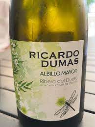 Ribera, Blanco Ricardo Dumas Albillo Mayor 2019 75 cl.