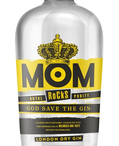 Gin Mom Rocks 37,5º 70 cl. Inglesa 15 Botanicos