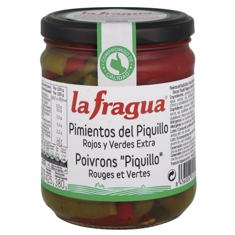 Ensalada Pimiento Piquillo Rojo/Verde Tarro 460 ml. La Fragua
