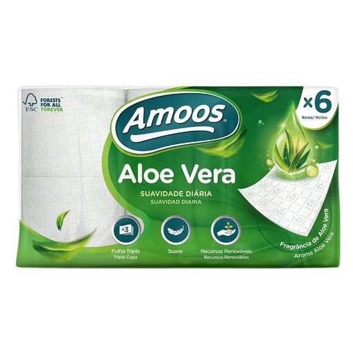 Papel Higienico COSAMO Aloe Vera 6 Rollos 3 capas