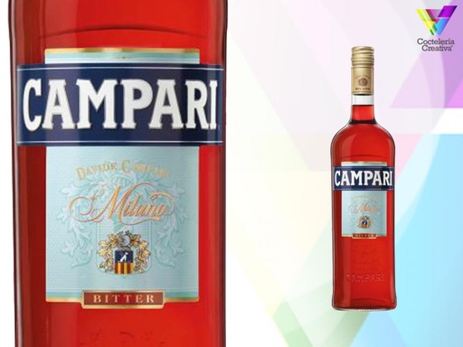 Italia, Vermut Bitter Rojo Campari 1L. 28,5º