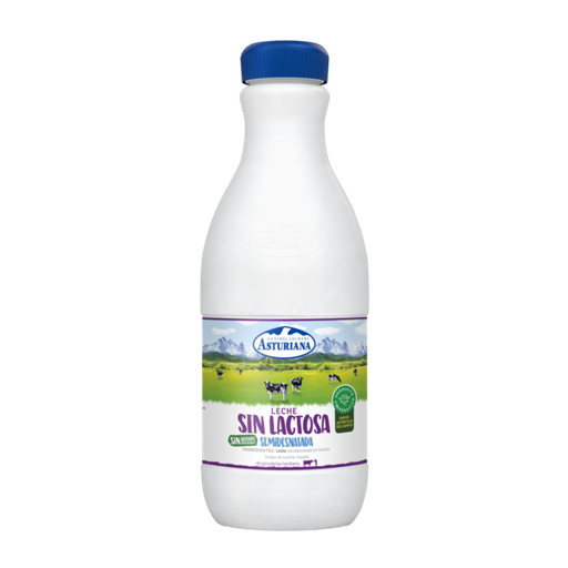 Leche Asturiana Sin Lactosa Semi 4x1.5 L.