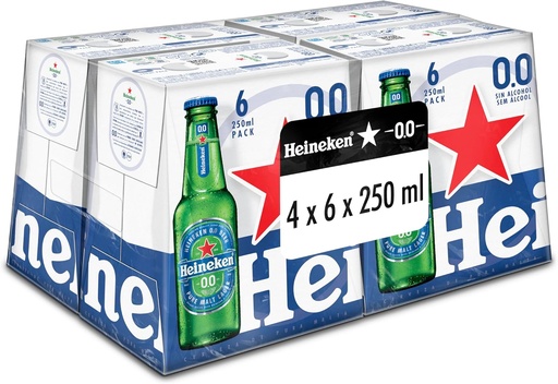 Cerveza Heineken 00% 25 cl. Sin Retorno 24 u.