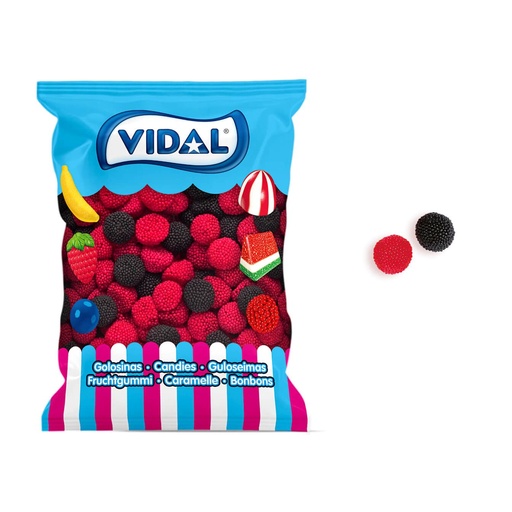 Gominolas Vidal 1,8kg. 250 u. Moras de Zarza