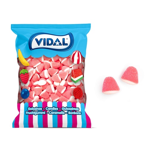Gominolas Vidal 1,5kg. 250 u. Besos Fresa Nata