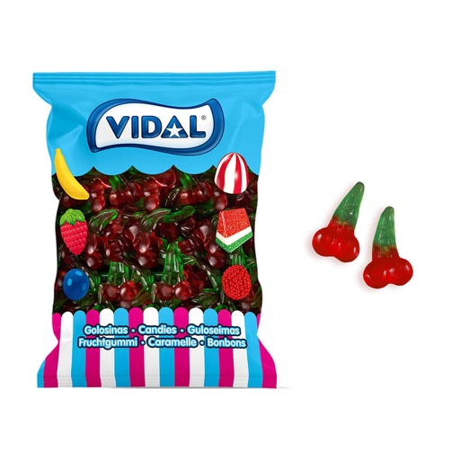 Gominolas Vidal 1,3kg. 250 u. Cerezas