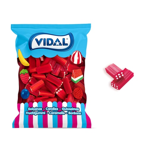 Gominolas Vidal 1,6kg. 250 u. Ladrillos rellenos