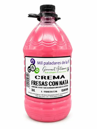 Crema de Fresas con Nata 15º 3 L. Mil Paladares Ñ 