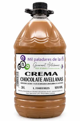 Crema Chocolate con Avellanas 15º 3 L. Mil Paladares Ñ 